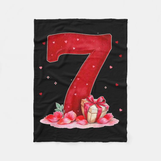 Valentine’s Day 67 Filled With Heart Funny Six Sev Fleece Deken (Voorkant)