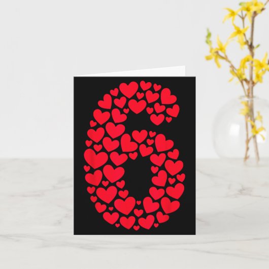 Valentine’s Day 67 Filled With Heart Funny Six Sev Kaart (Gele Bloem)