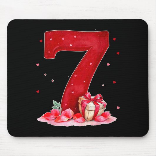 Valentine’s Day 67 Filled With Heart Funny Six Sev Muismat (Voorkant)