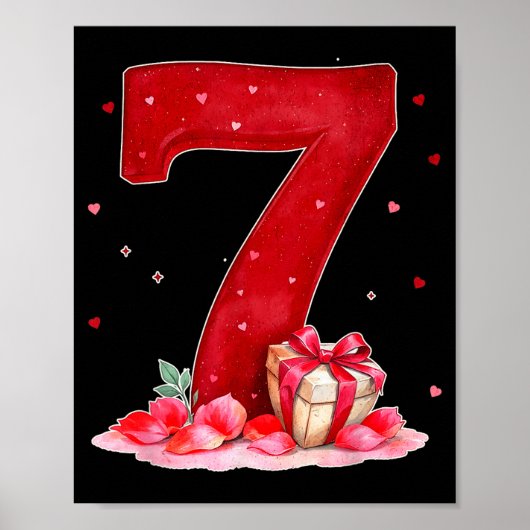 Valentine’s Day 67 Filled With Heart Funny Six Sev Poster (Voorkant)