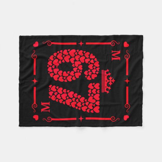 Valentine’s Day 67 Filled With Hearts Card Six Sev Fleece Deken (Voorkant (Horizontaal))