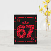 Valentine’s Day 67 Filled With Hearts Card Six Sev Kaart (Gele Bloem)
