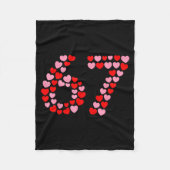 Valentine’s Day 67 Meme 67th Birthday 6 7 Valentin Fleece Deken (Voorkant)