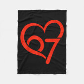 Valentine’s Day 67 Meme 67th Birthday 6 7 Valentin Fleece Deken (Voorkant)