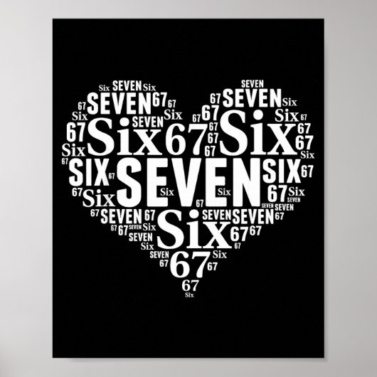 Valentine’s Day 67 Meme 67th Birthday 6 7 Valentin Poster (Voorkant)