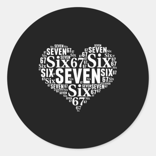 Valentine’s Day 67 Meme 67th Birthday 6 7 Valentin Ronde Sticker (Voorkant)