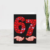 Valentine’s Day 67 Meme Filled With Hearts Funny S Kaart (Voorkant)