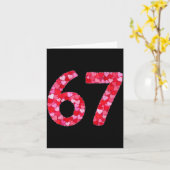 Valentine’s Day 67 Meme Filled With Hearts Funny S Kaart (Gele Bloem)