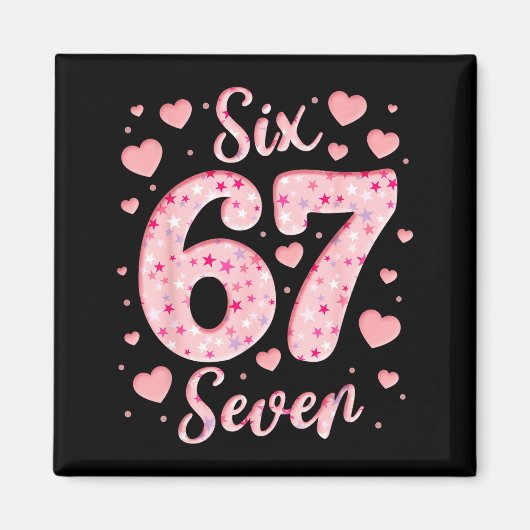 Valentine’s Day 67 Meme Filled With Hearts Funny S Magneet (Voorkant)