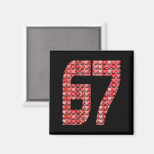 Valentine’s Day 67 Meme Filled With Hearts Funny S Magneet (Voorkant / Achterkant)