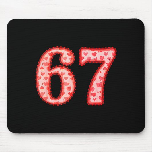 Valentine’s Day 67 Meme Filled With Hearts Funny S Muismat (Voorkant)