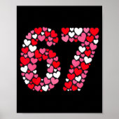 Valentine’s Day 67 Meme Filled With Hearts Funny S Poster (Voorkant)