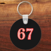 Valentine’s Day 67 Meme Filled With Hearts Funny S Sleutelhanger (Voorkant)