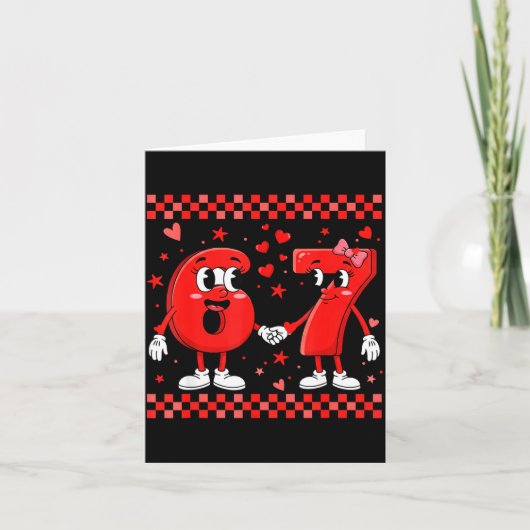 Valentine’s Day 67 Meme Funny Six Seven 6 7 Valent Kaart (Voorkant)