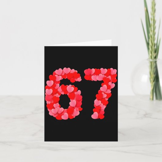 Valentine’s Day 67 Meme Funny Six Seven 6 7 Valent Kaart (Voorkant)