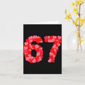 Valentine’s Day 67 Meme Funny Six Seven 6 7 Valent Kaart (Gele Bloem)