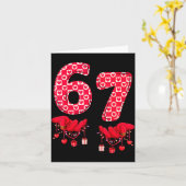 Valentine’s Day 67 Meme Six Seven 6 7 Valentine Wo Kaart (Gele Bloem)