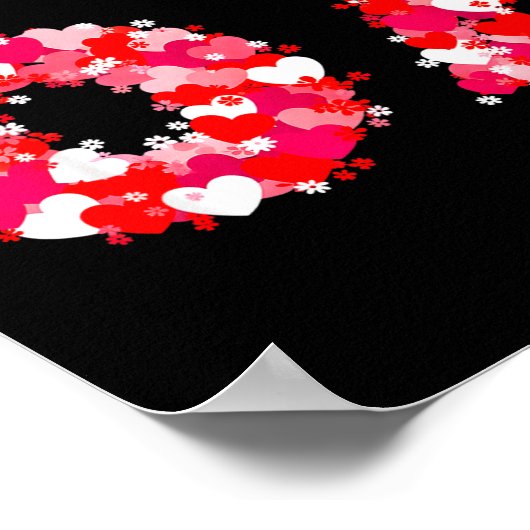 Valentine’s Day 67 Meme With Hearts Funny Six Seve Poster (Hoek)