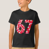 Valentine’s Day 67 Meme With Hearts Funny Six Seve T-shirt (Voorkant)