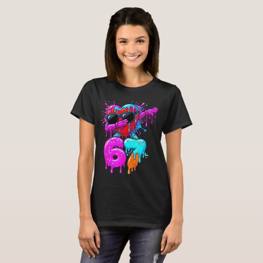 Valentine’s Day 67 Six Seven 6 7 Valentine Dabbing T-shirt (Voorkant volledig)
