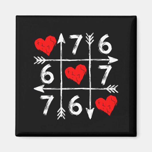 Valentine’s Day 67 Six Seven Meme Love 6 7 Heart C Magneet (Voorkant)