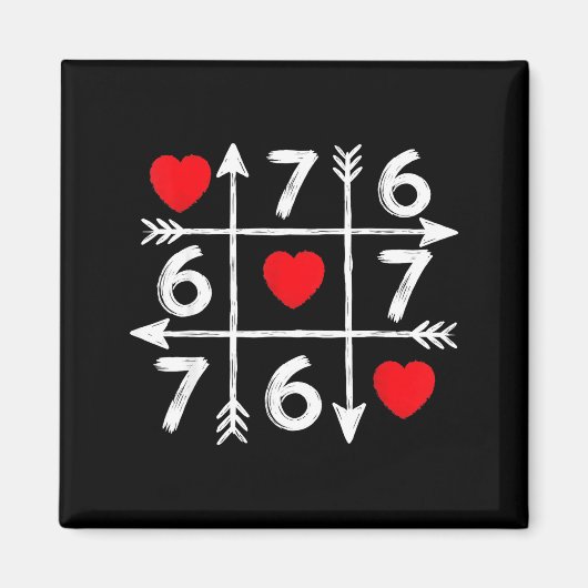 Valentine’s Day 67 Six Seven Meme Love Heart Coupl Magneet (Voorkant)