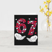 Valentine’s Day 6-7 Meme Six Seven 6 7 Valentine H Kaart (Gele Bloem)