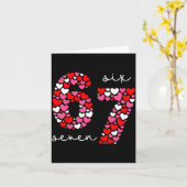 Valentine’s Day 6-7 Meme Six Seven 6 7 Valentine H Kaart (Gele Bloem)