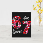 Valentine’s Day 6-7 Meme Six Seven 6 7 Valentine H Kaart (Gele Bloem)