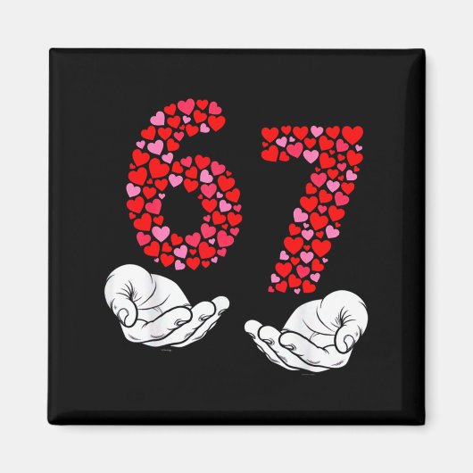 Valentine’s Day 6-7 Meme Six Seven 6 7 Valentine H Magneet (Voorkant)