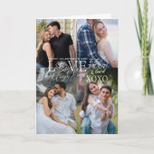 Valentine’s Day Calligraphy Photo Collage Kaart (Voorkant)