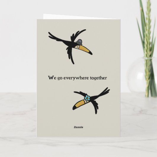 Valentine’s Day card: Awesome Two Toucans with Pic Bedankkaart (Achterkant)