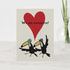 Valentine’s Day card: Awesome Two Toucans with Pic Bedankkaart
