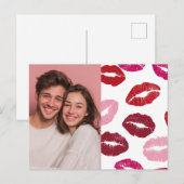 Valentine’s Day Custom Photo Kisses Briefkaart (Voorkant / Achterkant)