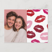 Valentine’s Day Custom Photo Kisses Briefkaart (Voorkant)