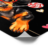Valentine’s Day Dog Cute Dachshund Dogs For Dog Mo Poster (Hoek)