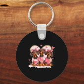 Valentine’s Day Dog Cute Dachshund Dogs For Dog Mo Sleutelhanger (Voorkant)