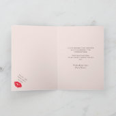 Valentine’s Day Flirty Red Lips Love Card Feestdagen Kaart (Binnen)