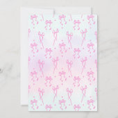 Valentine’s Day Floral Pink Bow First Birthday Kaart (Achterkant)