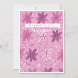 Valentine’s Day flower card  Kaart
