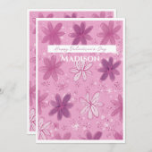 Valentine’s Day flower card  Kaart (Voorkant / Achterkant)