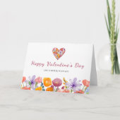 Valentine’s Day for Him - Floral Heart Flower Kaart (Voorkant)