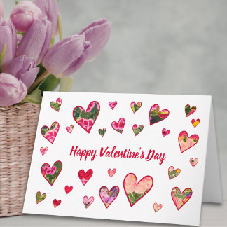Valentine’s Day for Husband - Floral Hearts Love Kaart
