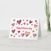 Valentine’s Day for Husband - Floral Hearts Love Kaart (Voorkant)