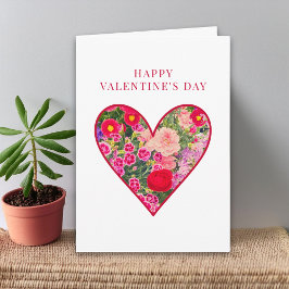 Valentine’s Day for Son - Floral Heart Love Kaart