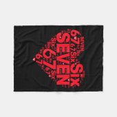Valentine’s Day Funny 67 Meme Six Seven 6 7 Valent Fleece Deken (Voorkant (Horizontaal))