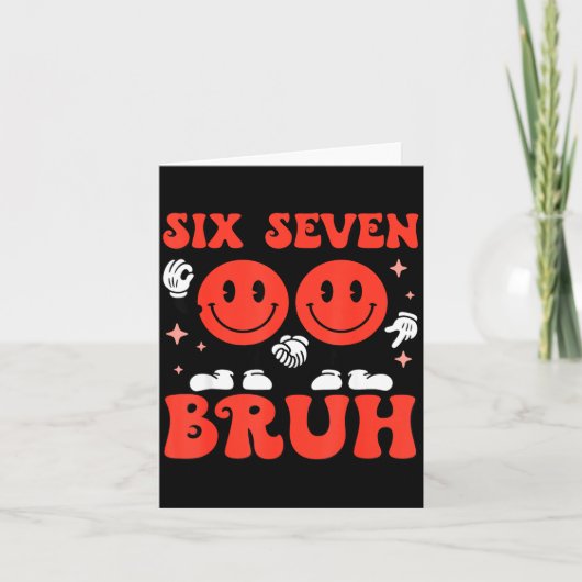 Valentine’s Day Funny 67 Meme Six Seven 6 7 Valent Kaart (Voorkant)