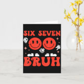 Valentine’s Day Funny 67 Meme Six Seven 6 7 Valent Kaart (Gele Bloem)