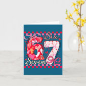 Valentine’s Day Funny 67 Meme Six Seven 6 7 Valent Kaart (Gele Bloem)