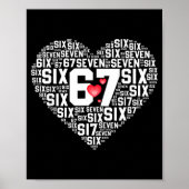 Valentine’s Day Funny 67 Meme Six Seven 6 7 Valent Poster (Voorkant)